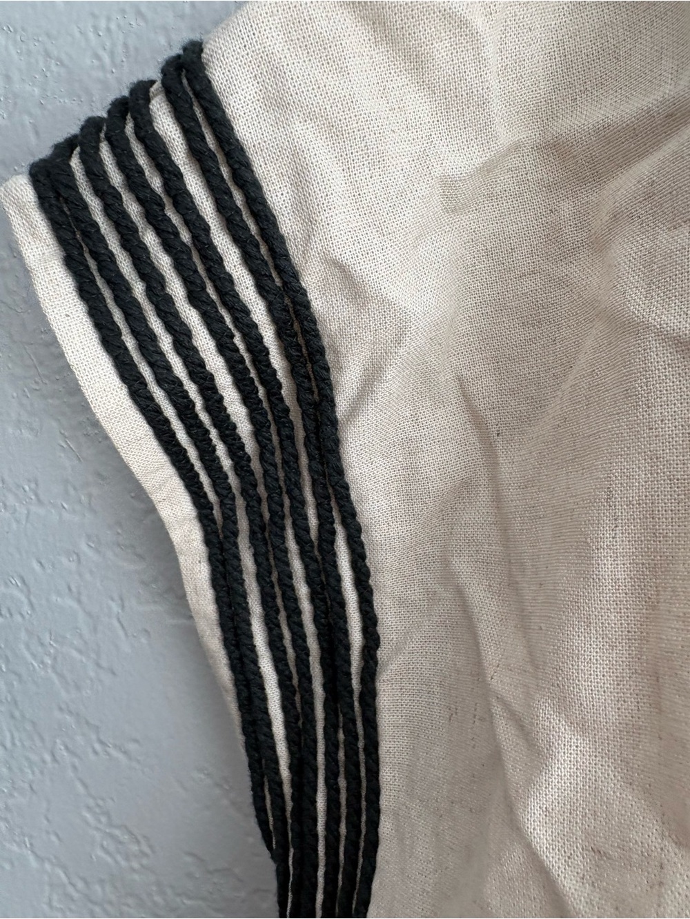 ❤️NEW entro Beige Maxi Caftan Dress with Black Embroidered Trim - Picture 13 of 15